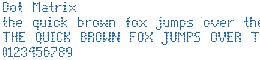 dot matrix font microsoft word